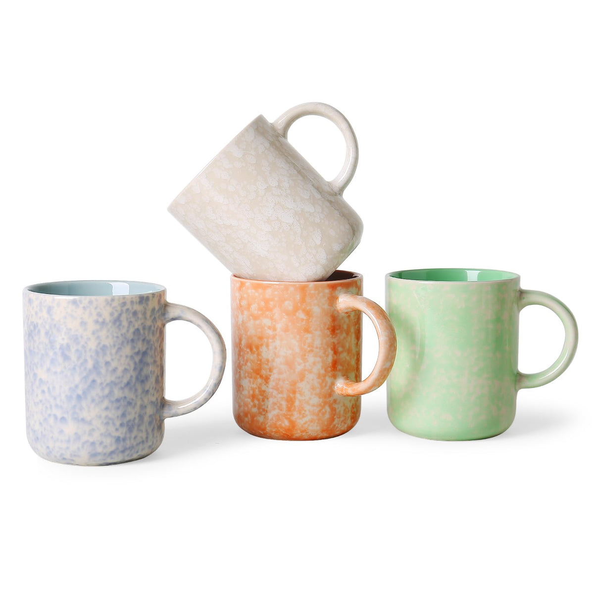 Powoo 17oz Ceramic Coffee Mugs – Set of 4