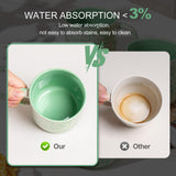 Okate 12oz Ceramic Coffee Mugs – Set of 4, Green